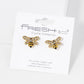 Crystal Pave Enamel 10mm Honey Bee Stud Earrings