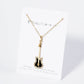 Crystal Pave Enamel Electric Guitar Pendant Necklace