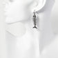 Crystal Pave Fishbone Dangle Drop Earrings