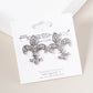Crystal Pave Fleur De Lis Stud Earrings