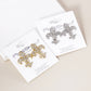 Crystal Pave Fleur De Lis Stud Earrings