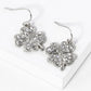 Crystal Pave Four-Leaf Clover Drop Earrings