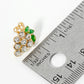 Crystal Pave Grape Post Stud Earrings