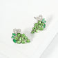 Crystal Pave Grape Post Stud Earrings