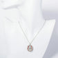 Crystal Pave Half-Dome Baseball Pendant Necklace