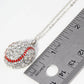 Crystal Pave Half-Dome Baseball Pendant Necklace