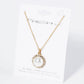 Crystal Pave Half-Dome Pearl Pendant Necklace
