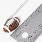 Crystal Pave Half Football Pendant Necklace
