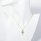 Crystal Pave Half Inch Cross Pendant Necklace