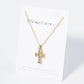 Crystal Pave Half Inch Cross Pendant Necklace
