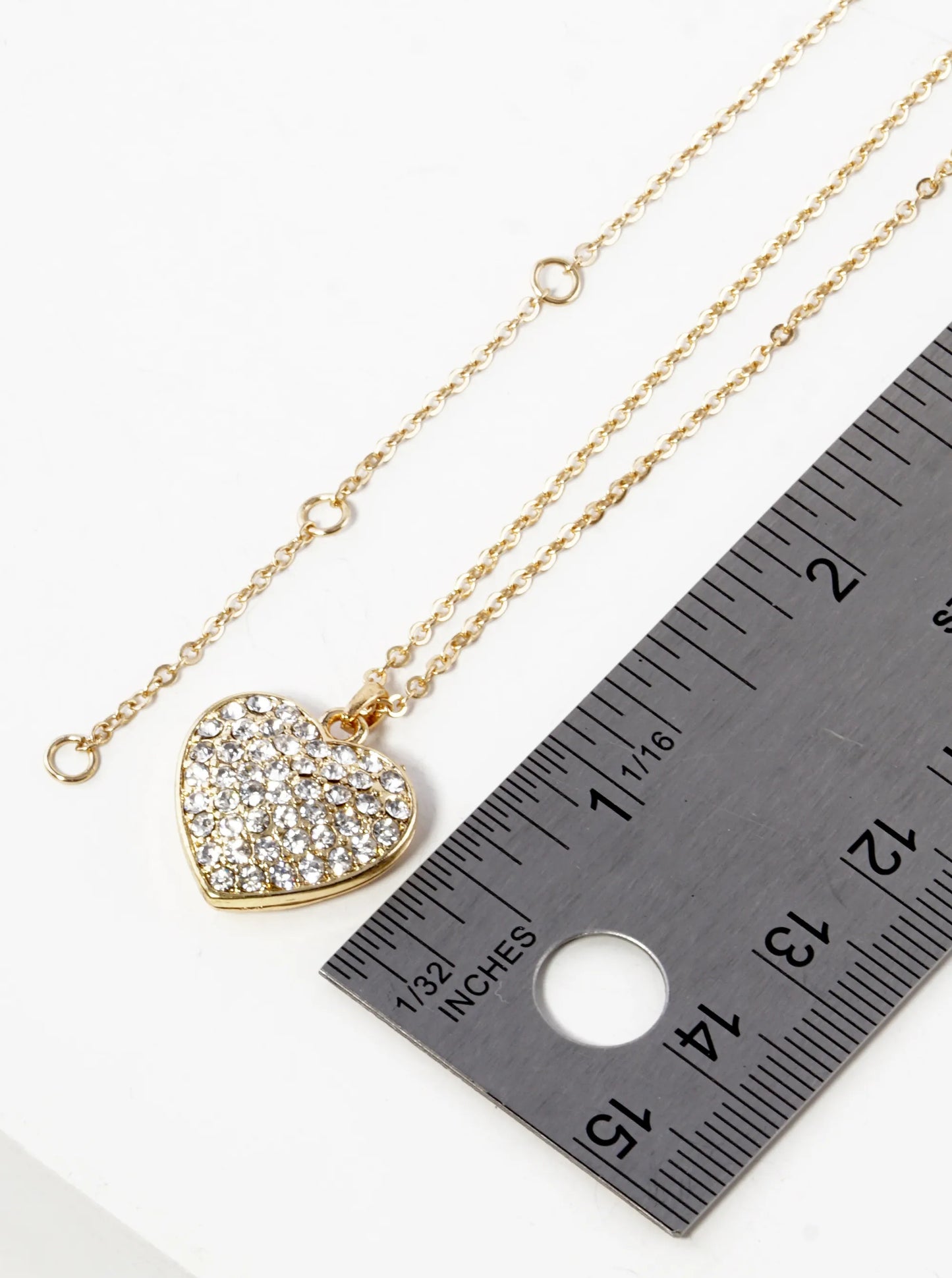 Crystal Pave Heart Pendant Necklace