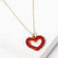Crystal Pave Heart Pendant Necklace