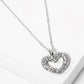Crystal Pave Heart Pendant Necklace