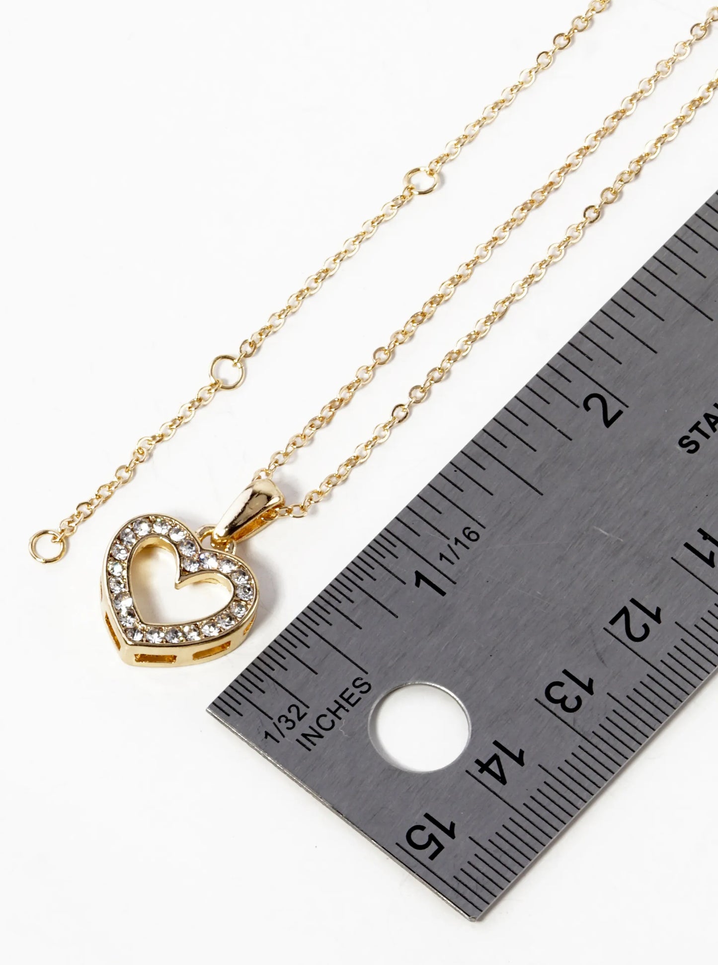Crystal Pave Heart Pendant Necklace