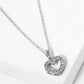 Crystal Pave Heart Pendant Necklace
