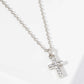 Crystal Pave Mini Cross Pendant Necklace