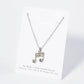 Crystal Pave Musical Note Pendant Necklace