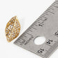 Crystal Pave Nature-Inspired 21mm Leaf Stud Earrings