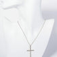 Crystal Pave One And Half Inch Cross Pendant Necklace