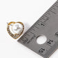 Crystal Pave Pearl Heart Stud Earrings