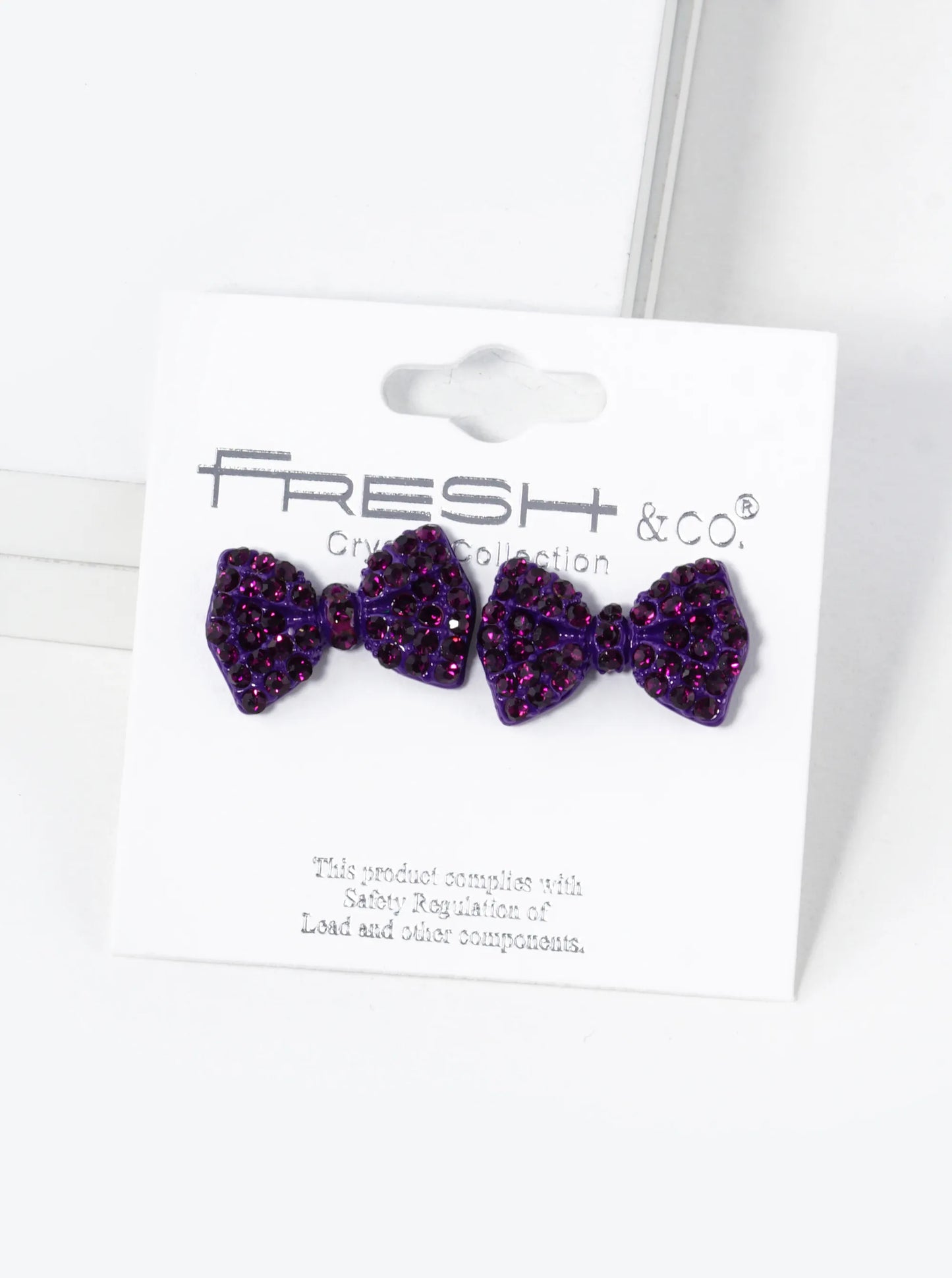 Crystal Pave Ribbon Bow Stud Earrings