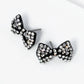 Crystal Pave Ribbon Bow Stud Earrings