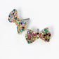 Crystal Pave Ribbon Bow Stud Earrings