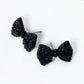 Crystal Pave Ribbon Bow Stud Earrings