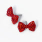 Crystal Pave Ribbon Bow Stud Earrings