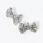 Crystal Pave Ribbon Bow Stud Earrings