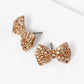 Crystal Pave Ribbon Bow Stud Earrings