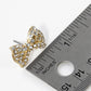 Crystal Pave Ribbon Bow Stud Earrings