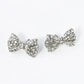 Crystal Pave Ribbon Bow Stud Earrings