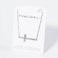 Crystal Pave Sideways Cross Pendant Necklace