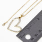 Crystal Pave Sideways Heart Pendant Necklace
