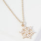 Crystal Pave Snowflake Pendant Necklace