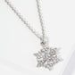 Crystal Pave Snowflake Pendant Necklace