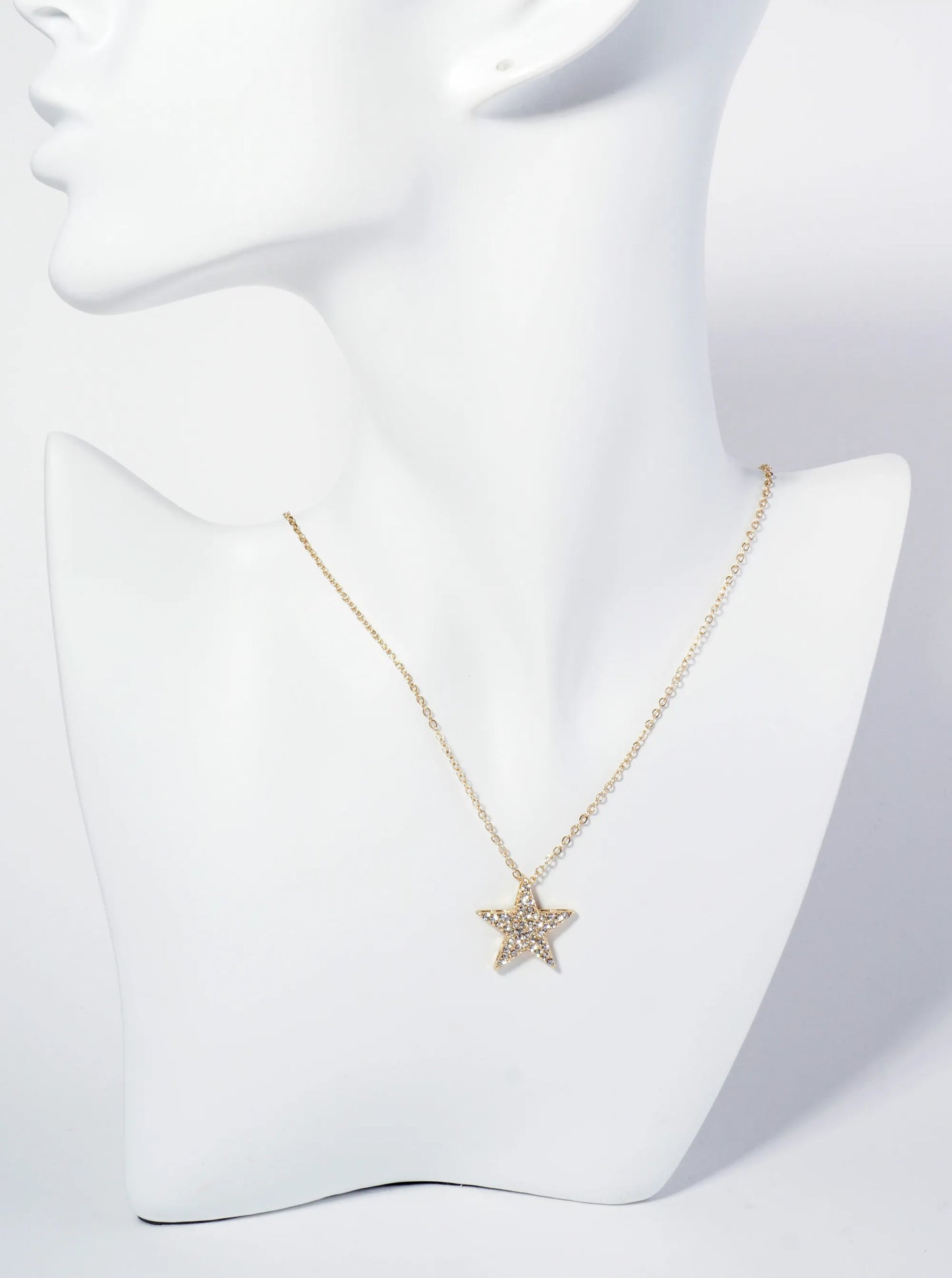 Crystal Pave Star Pendant Necklace