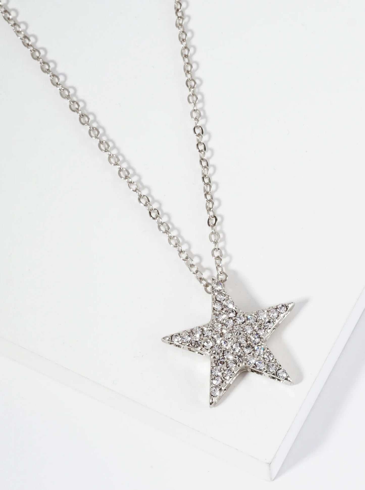 Crystal Pave Star Pendant Necklace