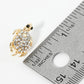 Crystal Pave Turtle Stud Earrings
