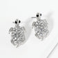 Crystal Pave Turtle Stud Earrings