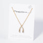 Crystal Pave Wishbone Pendant Necklace