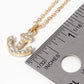 Crystal Pave Anchor Pendant Nautical Necklace