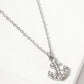 Crystal Pave Anchor Pendant Nautical Necklace