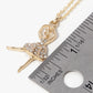 Crystal Pave Ballerina Pendant Necklace