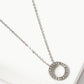 Crystal Pave Circle Pendant Necklace