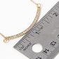 Crystal Pave Curved Bar Pendant Necklace