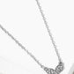 Crystal Pave Dainty Heart Pendant Necklace
