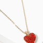 Crystal Pave Heart Pendant Necklace