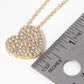 Crystal Pave Heart Pendant Necklace